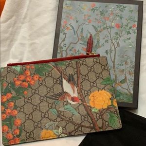 Authentic Gucci floral print pouch